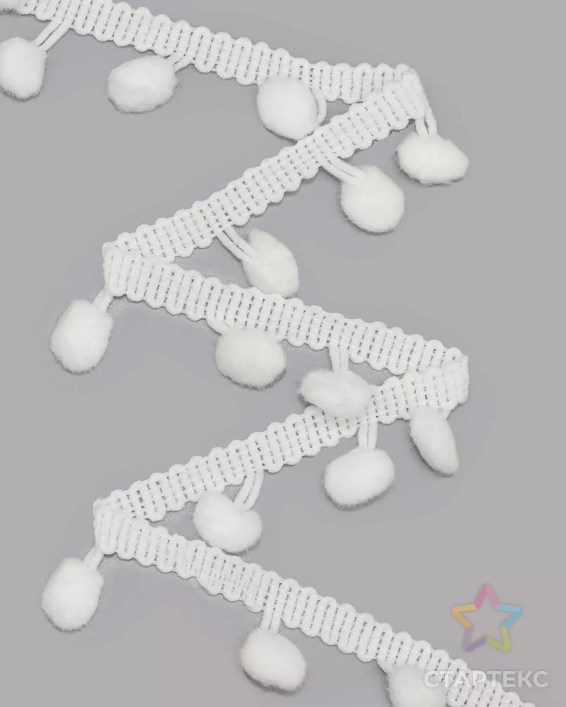 Бахрома с помпонами ш.2см 17м (01 белый) арт. АРС-8484-1-АРС0001153159 - рис. 4 Бахрома с помпонами ш.2см 17м (01 белый) арт. АРС-8484-1-АРС0001153159 - рис. 4