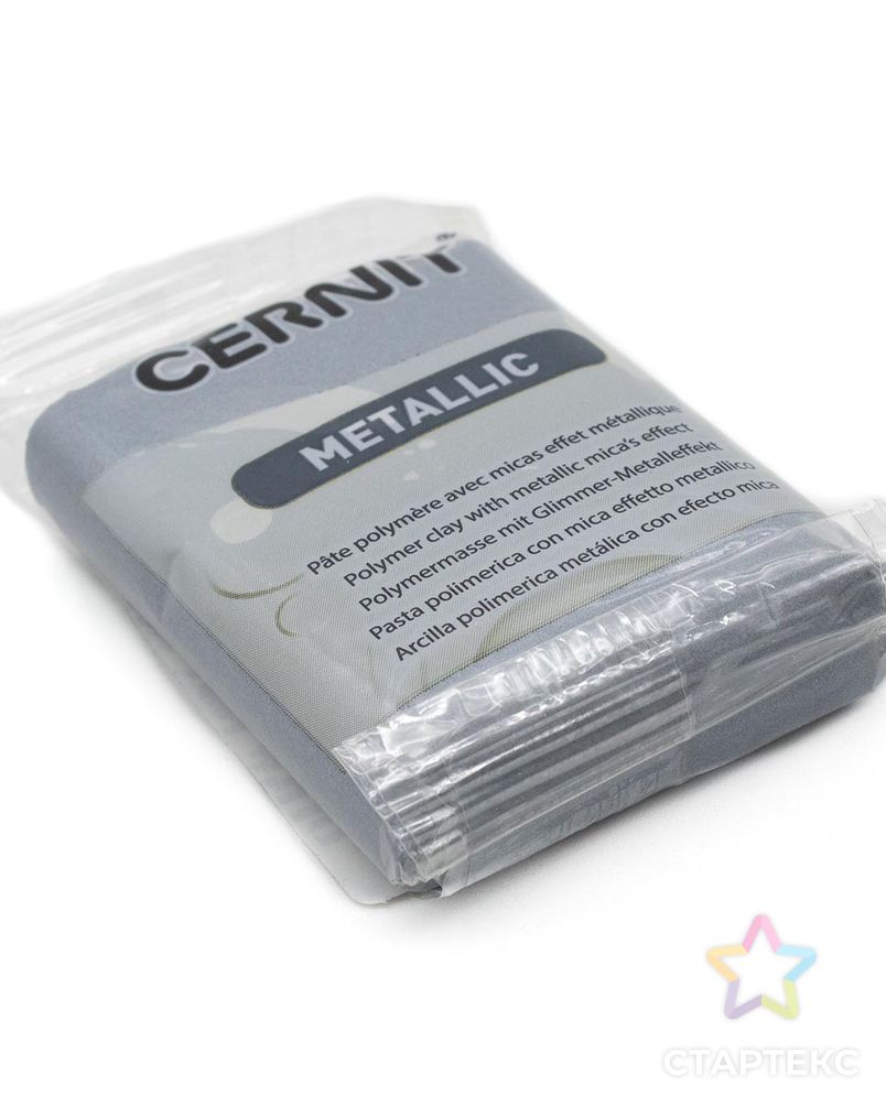 CE0870056 Пластика полимерная запекаемая 'Cernit METALLIC' 56 гр. (080 серебро) арт. АРС-9646-1-АРС0001169391 3