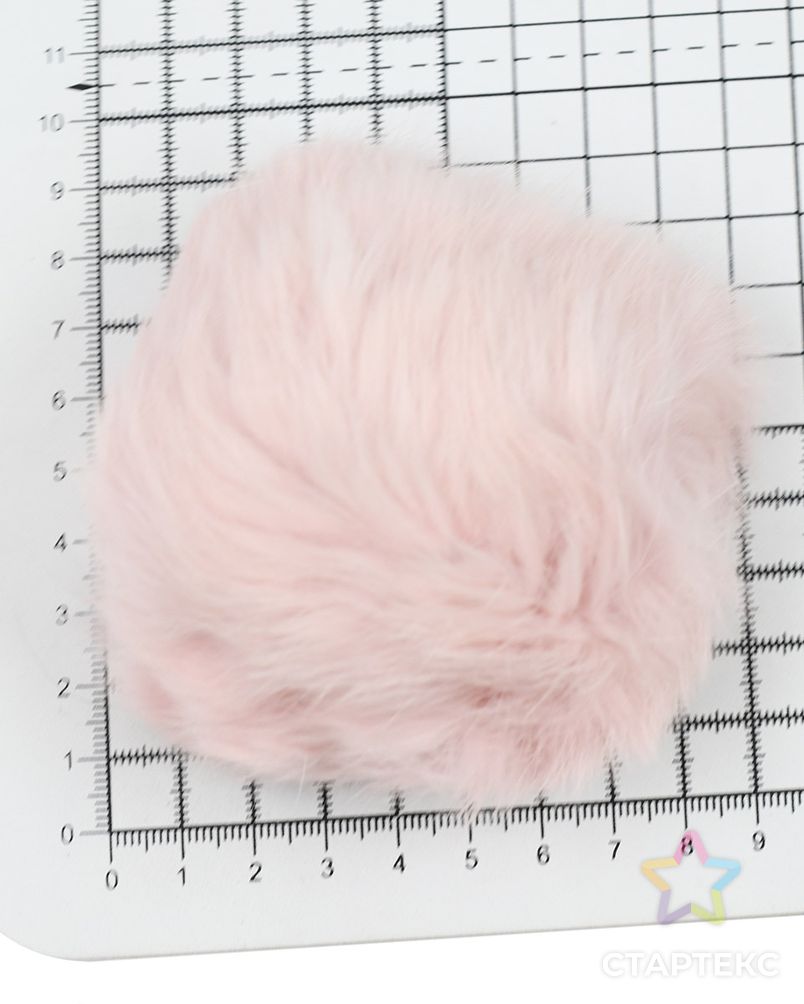 Помпон из натурального меха (кролик), d-10см, 2шт/упак (К розовый) арт. АРС-10348-1-АРС0001181663 2
