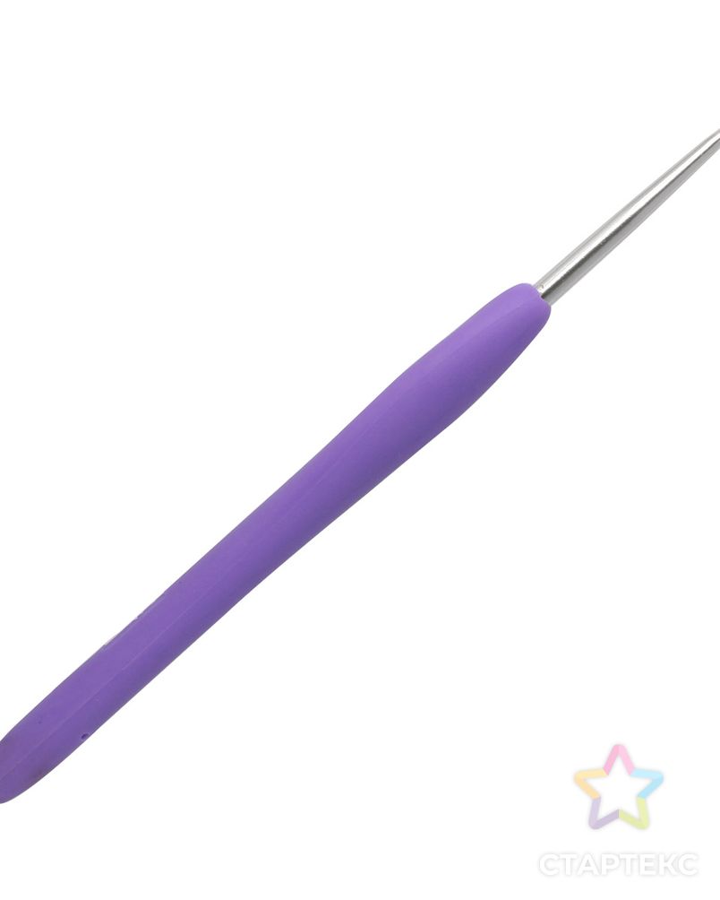 24R20X Крючок для вязания с резиновой ручкой, 2,0мм Hobby&Pro арт. АРС-12362-1-АРС0001196746