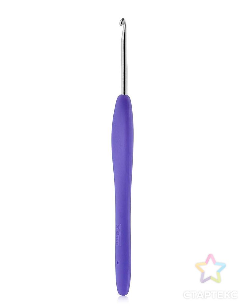 24R30X Крючок для вязания с резиновой ручкой, 3,0мм Hobby&Pro арт. АРС-12363-1-АРС0001196748 3