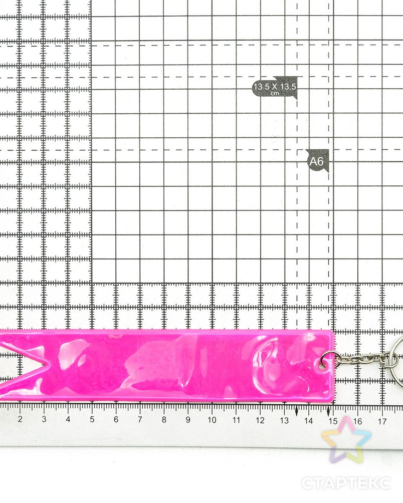 Брелок Флажок двусторонний 15*3см (белый+розовый) арт. АРС-13177-1-АРС0001207005 3