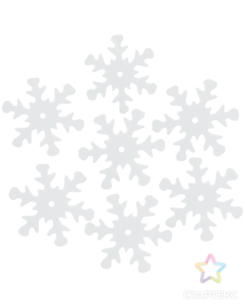 Пайетки снежинки д.2,4см арт. АРС-15741-1-АРС0000802641 2