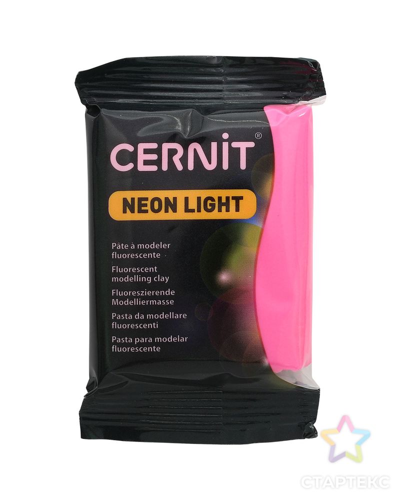 CE0930056 Пластика полимерная запекаемая 'Cernit 'NEON' неоновый 56 гр. (922 неон-розовый) арт. АРС-16739-1-АРС0000809804