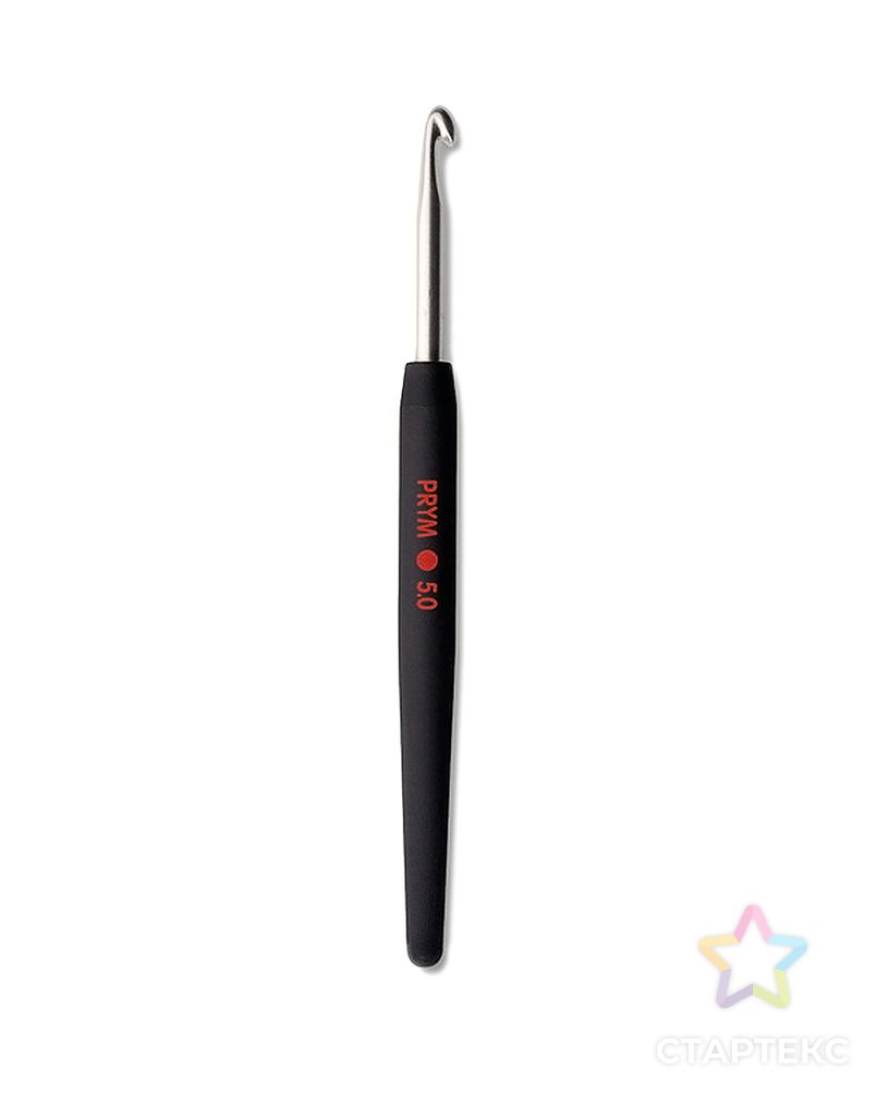 195178 Крючок для вязания с цветной ручкой, алюминий, 5 мм*14 см, Prym арт. АРС-17330-1-АРС0000814148 2