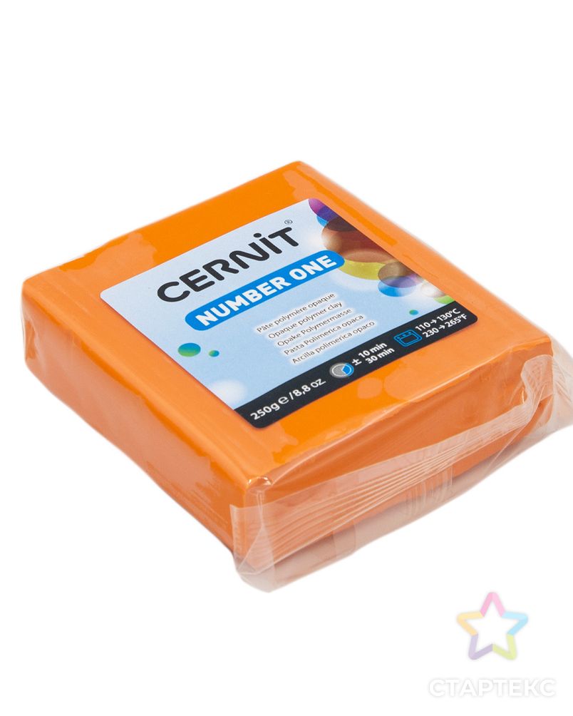CE090025 Пластика полимерная запекаемая 'Cernit № 1' 250гр. (752 оранжевый) арт. АРС-23006-1-АРС0001140386 3