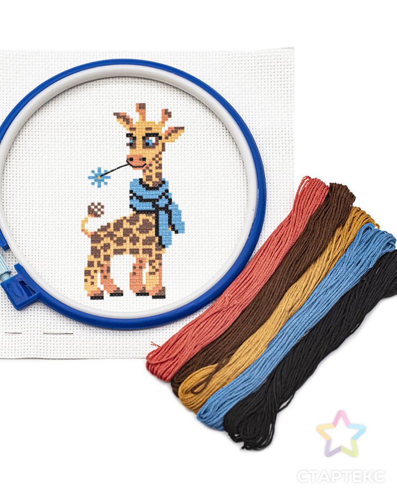 234 Набор для вышивания Hobby & Pro Kids 'Жирафик' 19*19см арт. АРС-23070-1-АРС0001216650
