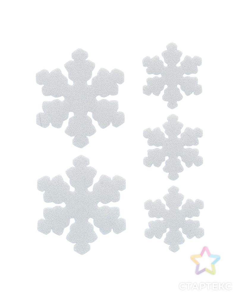Набор светоотражающих наклеек на одежду 'Снежинки' арт. АРС-23626-1-АРС0001044473 3