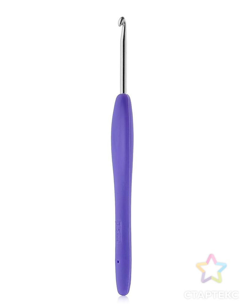 24R35X Крючок для вязания с резиновой ручкой, 3,5мм Hobby&Pro арт. АРС-25513-1-АРС0001196749 3