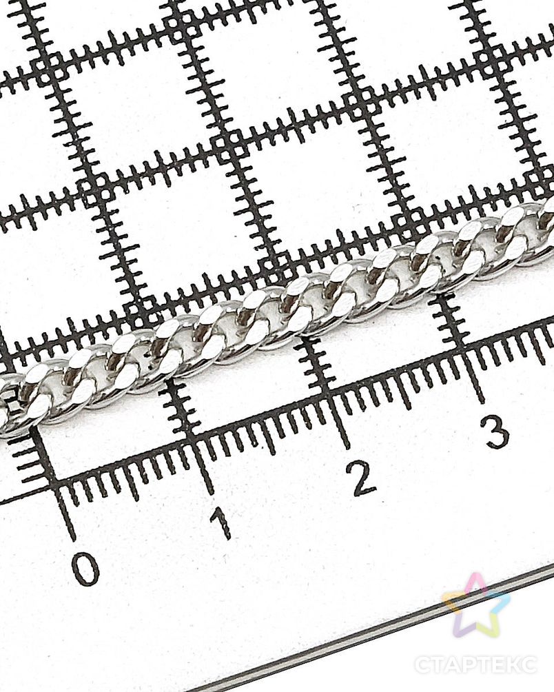Цепь алюминиевая К18601 5,4х4,4мм (никель) 10м арт. АРС-25581-1-АРС0000812555 3