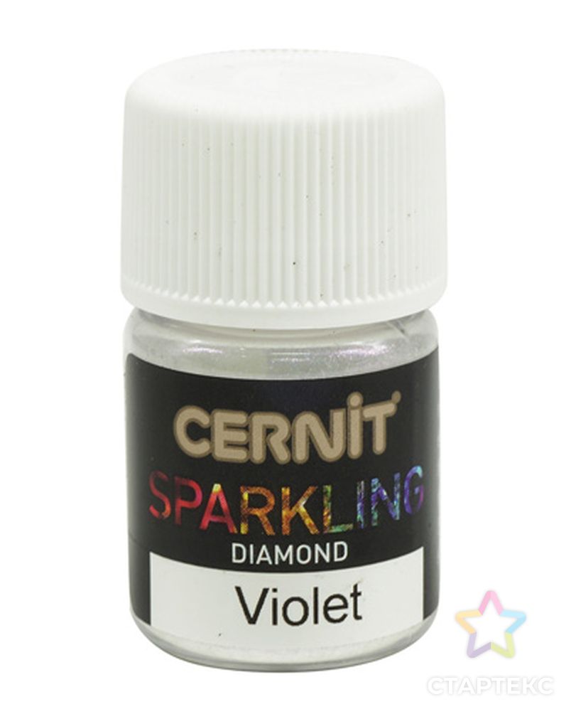 CE6120005 Мика-порошок (слюда) Diamond/бриллиантовый 'SPARKLING POWDER' 5гр. Cernit (900 violet/фиолетовый) арт. АРС-30520-1-АРС0001169430 2