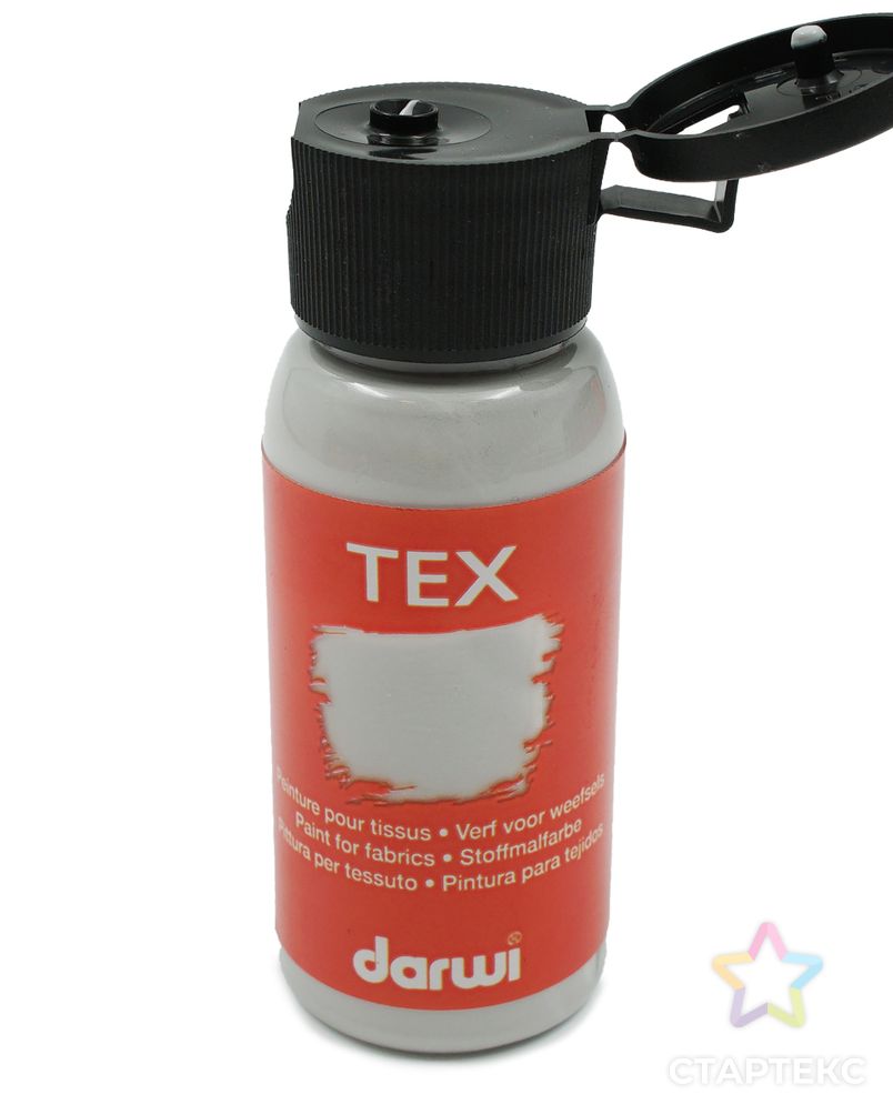 DA0100050 Краска для ткани Darwi TEX, 50 мл (150 серый) арт. АРС-32007-1-АРС0001239687 3
