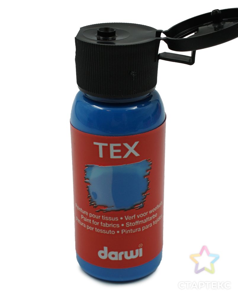 DA0100050 Краска для ткани Darwi TEX, 50 мл (215 голубой) арт. АРС-32011-1-АРС0001239691 3