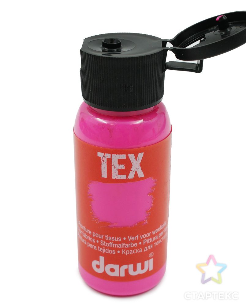 DA0100050 Краска для ткани Darwi TEX, 50 мл (478 розовый неон) арт. АРС-32019-1-АРС0001239699