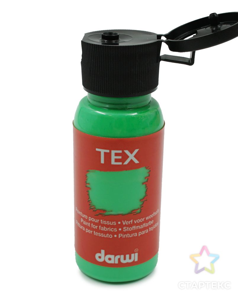 DA0100050 Краска для ткани Darwi TEX, 50 мл (627 зеленый неон) арт. АРС-32023-1-АРС0001239704 3