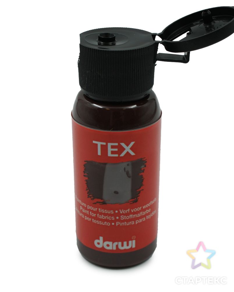 DA0100050 Краска для ткани Darwi TEX, 50 мл (805 темно-коричневый) арт. АРС-32034-1-АРС0001239715 3