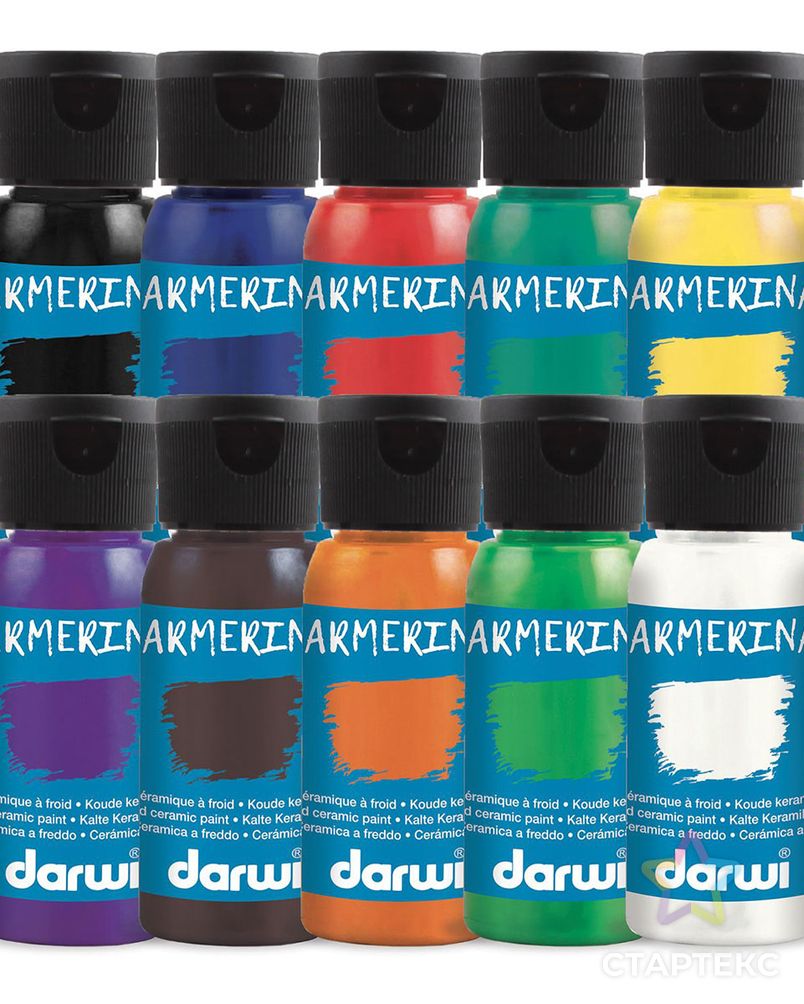 DA0380050 Краска для керамики Darwi ARMERINA, 50мл (100 черный) арт. АРС-32045-1-АРС0001240198 3