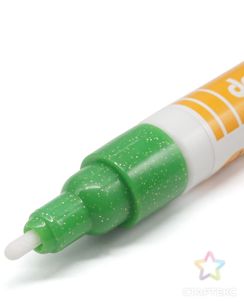 DA0140013 Маркер для ткани Darwi TEX Glitter, 2мм (с блестками) (611 светло-зеленый) арт. АРС-33105-1-АРС0000815845 2