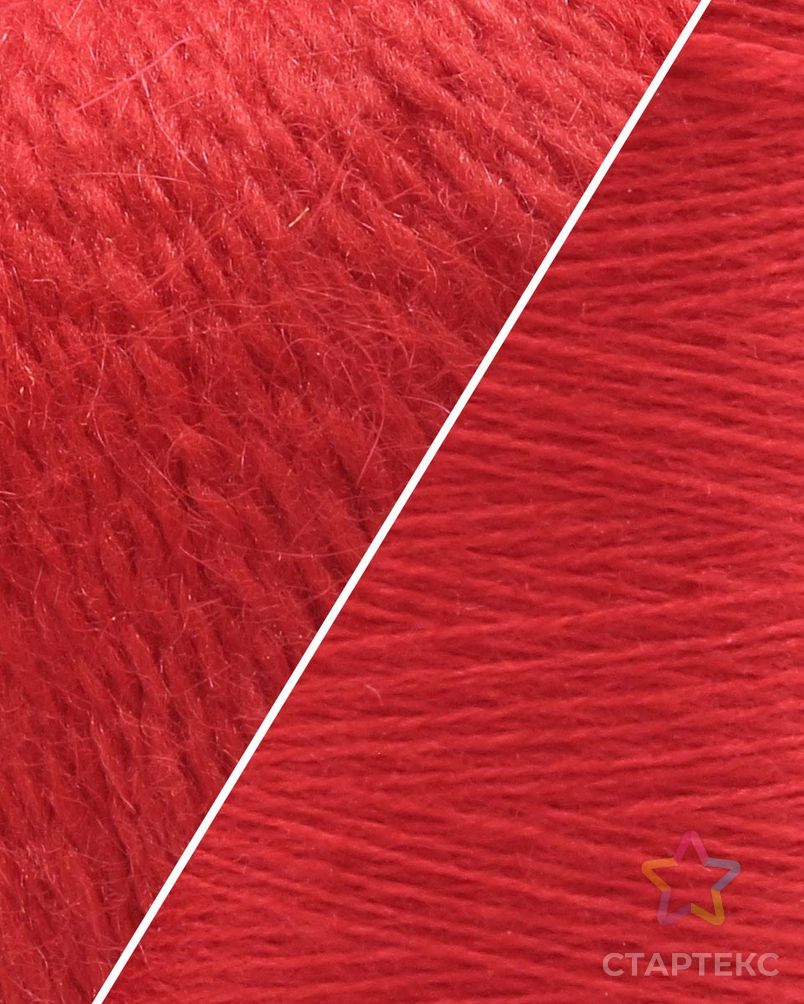 Пряжа Astra Premium 'Пух норки' (Mink yarn) 50гр 350м (80% пух, 20% нейлон) (нить 20гр в комплекте) (010 ярко-красный) арт. АРС-33377-1-АРС0001239821 2