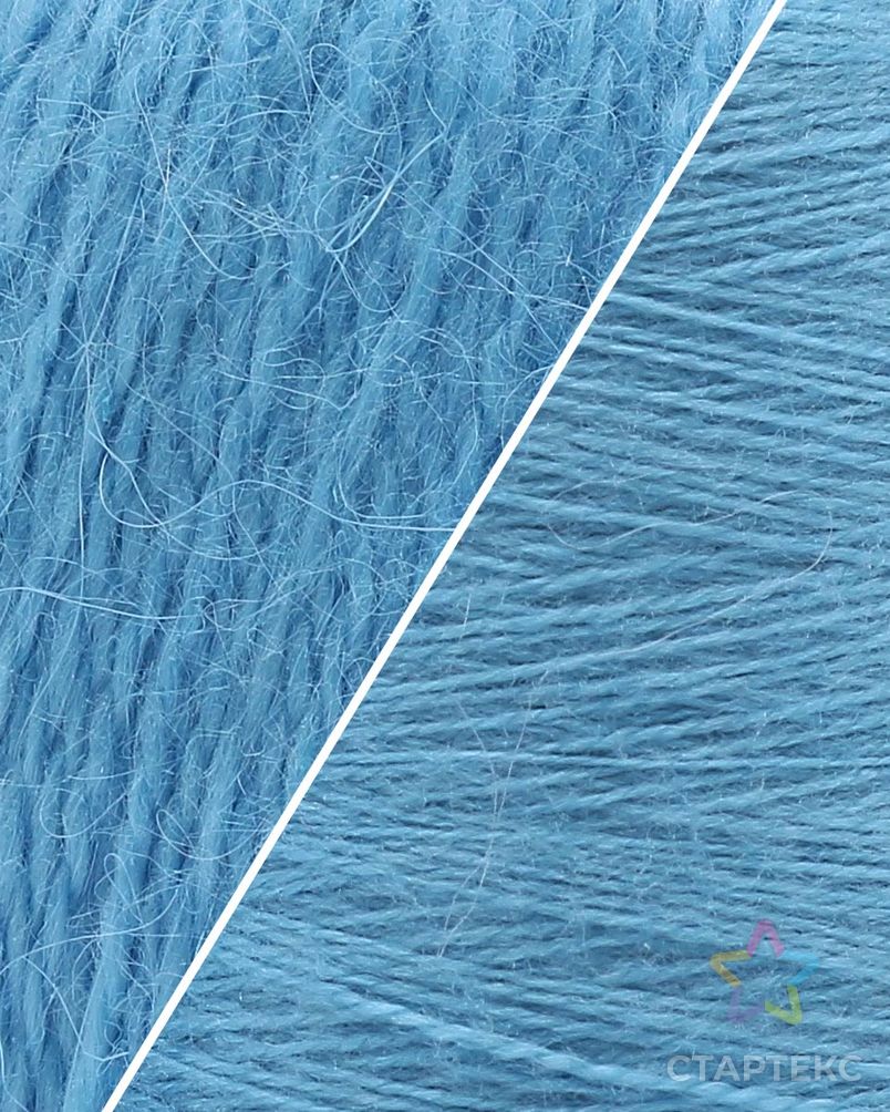 Пряжа Astra Premium 'Пух норки' (Mink yarn) 50гр 350м (80% пух, 20% нейлон) (нить 20гр в комплекте) (068 голубой) арт. АРС-33379-1-АРС0001239823 2
