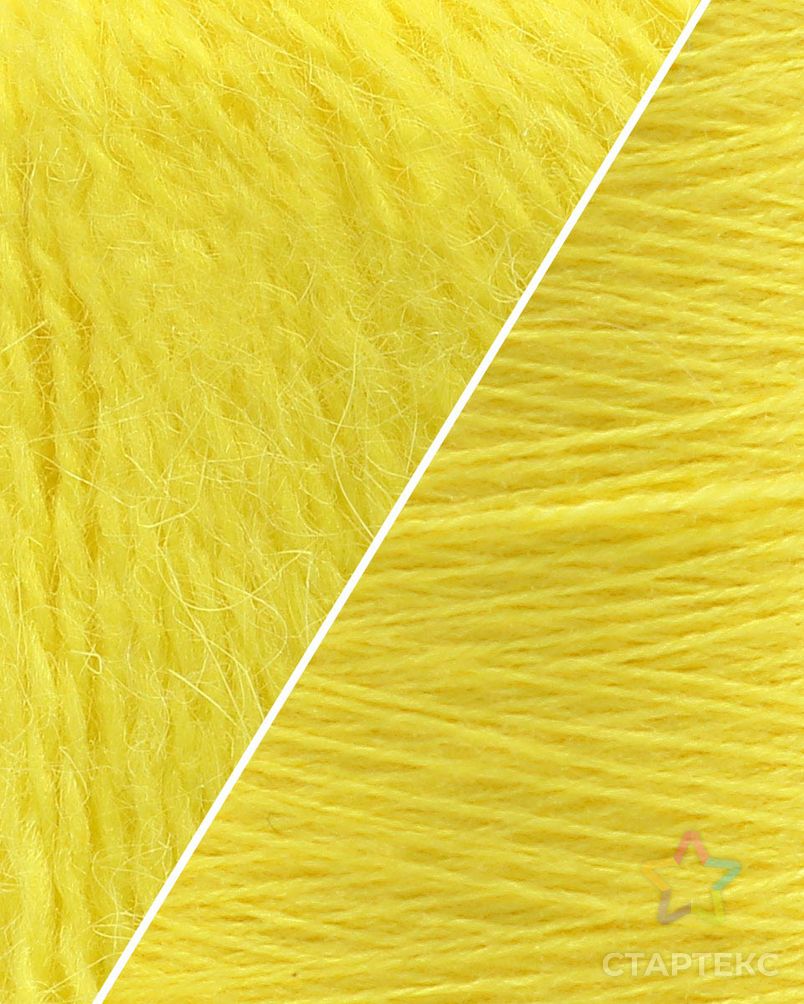 Пряжа Astra Premium 'Пух норки' (Mink yarn) 50гр 350м (80% пух, 20% нейлон) (нить 20гр в комплекте) (027 лимонный) арт. АРС-33382-1-АРС0001239826 2
