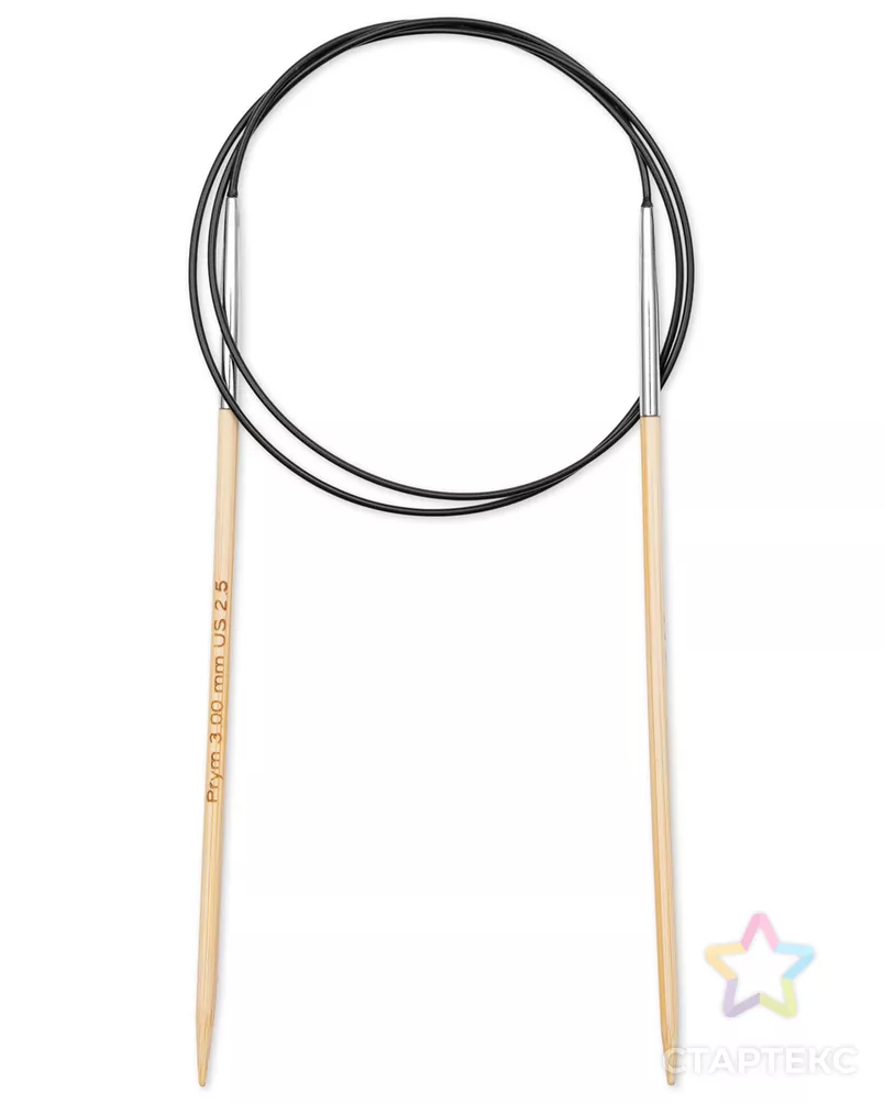 222504 Спицы круговые, бамбук, 3,0мм/80см, 1шт, Prym арт. АРС-33490-1-АРС0001241380 - рис. 2