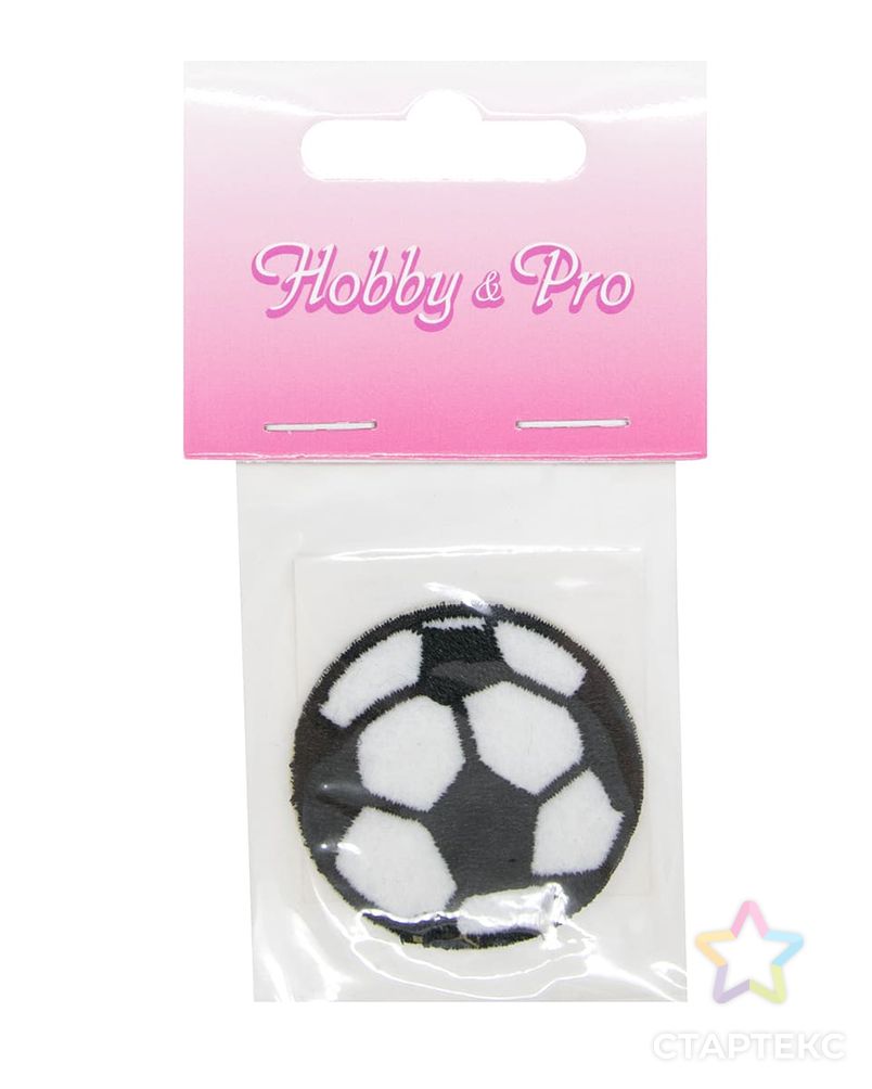Термоаппликация 'Футбольный мяч', маленький, 3.9*3.9см, Hobby&Pro арт. АРС-34785-1-АРС0001237566