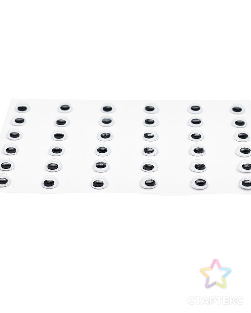 Глазки бегающие круглые на клеевой основе 10мм, 36шт/упак, ч/б, Astra&Craft арт. АРС-37237-1-АРС0001239633 2
