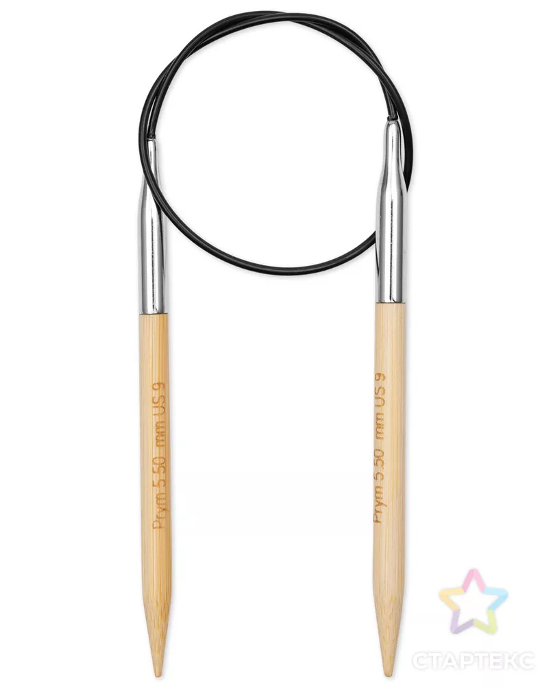 222529 Спицы круговые, бамбук, 5,5мм/40см, 1шт, Prym арт. АРС-37322-1-АРС0001241409 - рис. 2