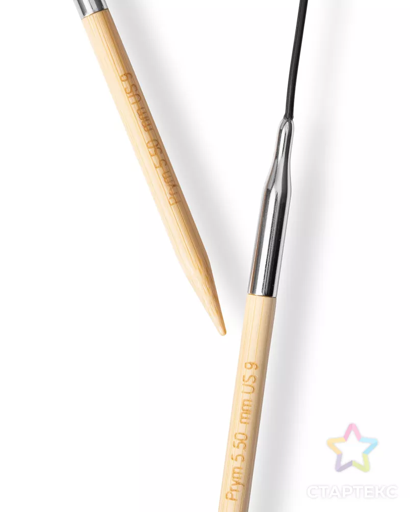 222529 Спицы круговые, бамбук, 5,5мм/40см, 1шт, Prym арт. АРС-37322-1-АРС0001241409 - рис. 3