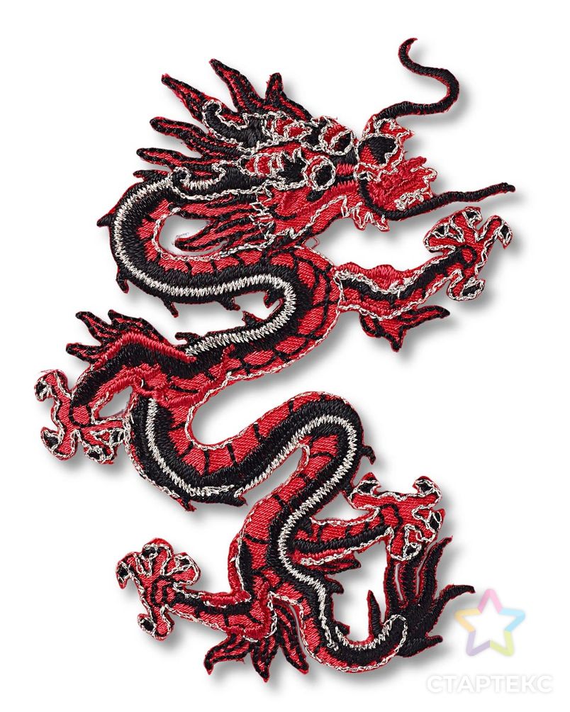 926178 Аппликация Азиатский дракон, красный/черный цв. Prym арт. АРС-37394-1-АРС0000811523 3