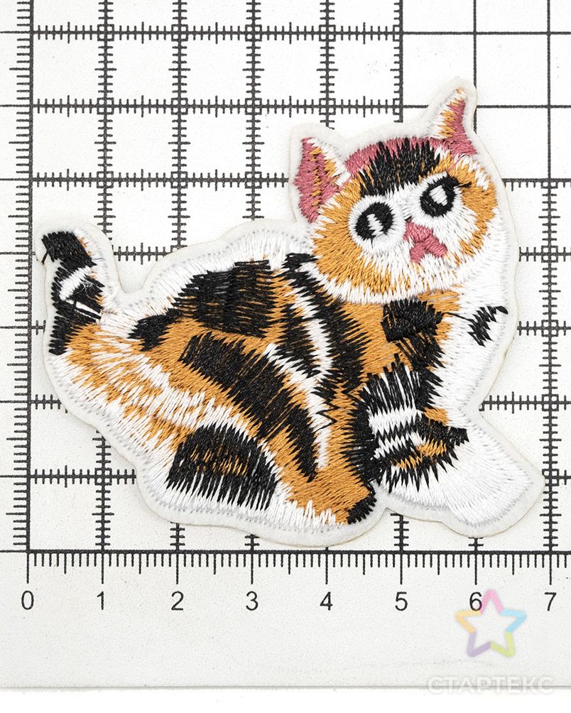 Термоаппликация 'Трёхцветная кошка', 7,5*6,5см, Hobby&Pro арт. АРС-39479-1-АРС0001256016 3