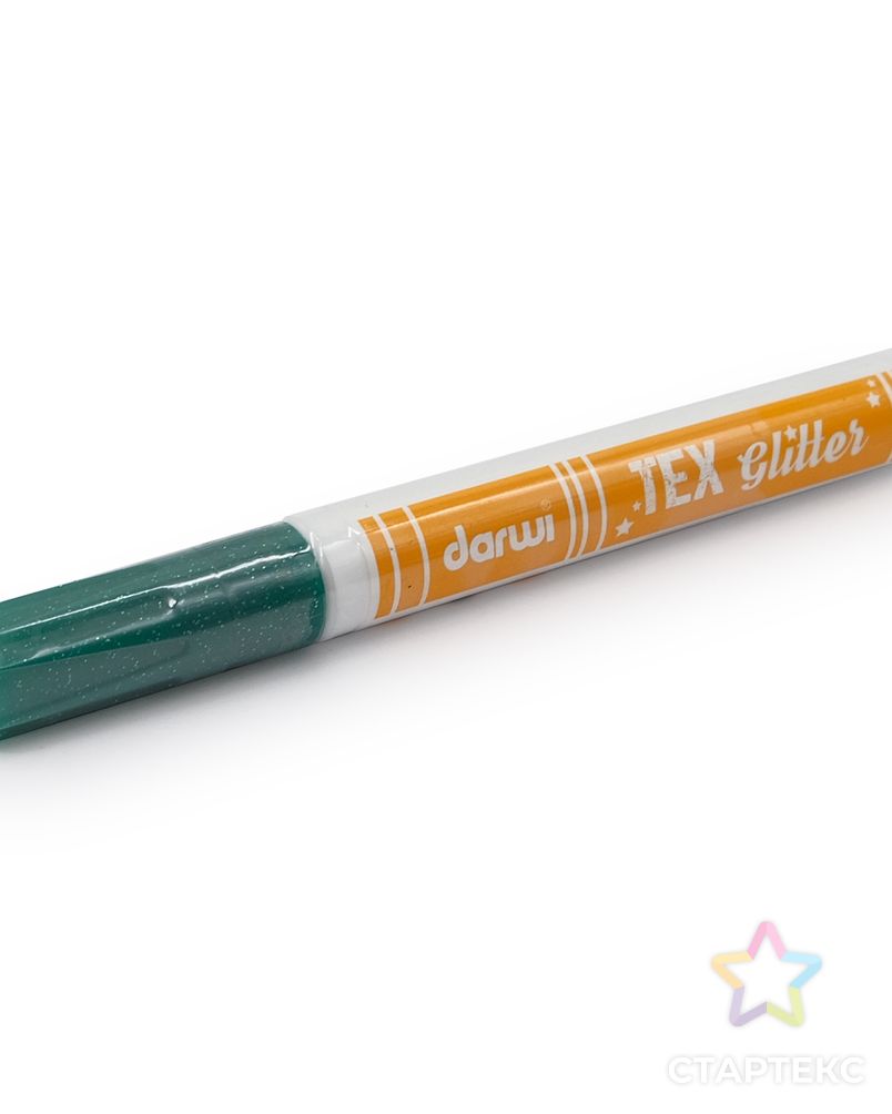 DA0140013 Маркер для ткани Darwi TEX Glitter, 2мм (с блестками) (626 темно-зеленый) арт. АРС-39636-1-АРС0000807134 3