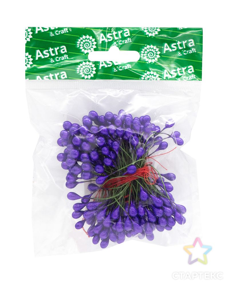 AR561 Тычинки для искусственных цветов 0,5*6см (вес 50гр +/-3 гр) (10 фиолетовый) арт. АРС-39810-1-АРС0001264386 3