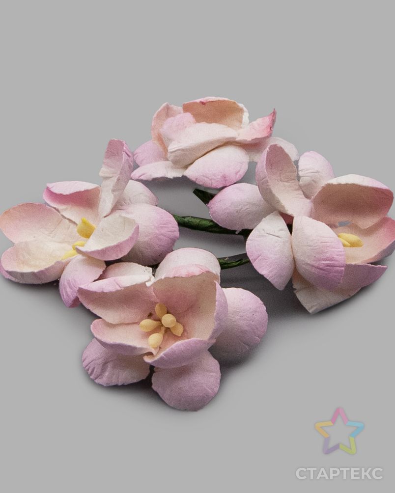 Цветы сакуры, набор 4 шт, диам 3,5 см (SCB291202 нежно-розовые) арт. АРС-39967-1-АРС0001154233 2