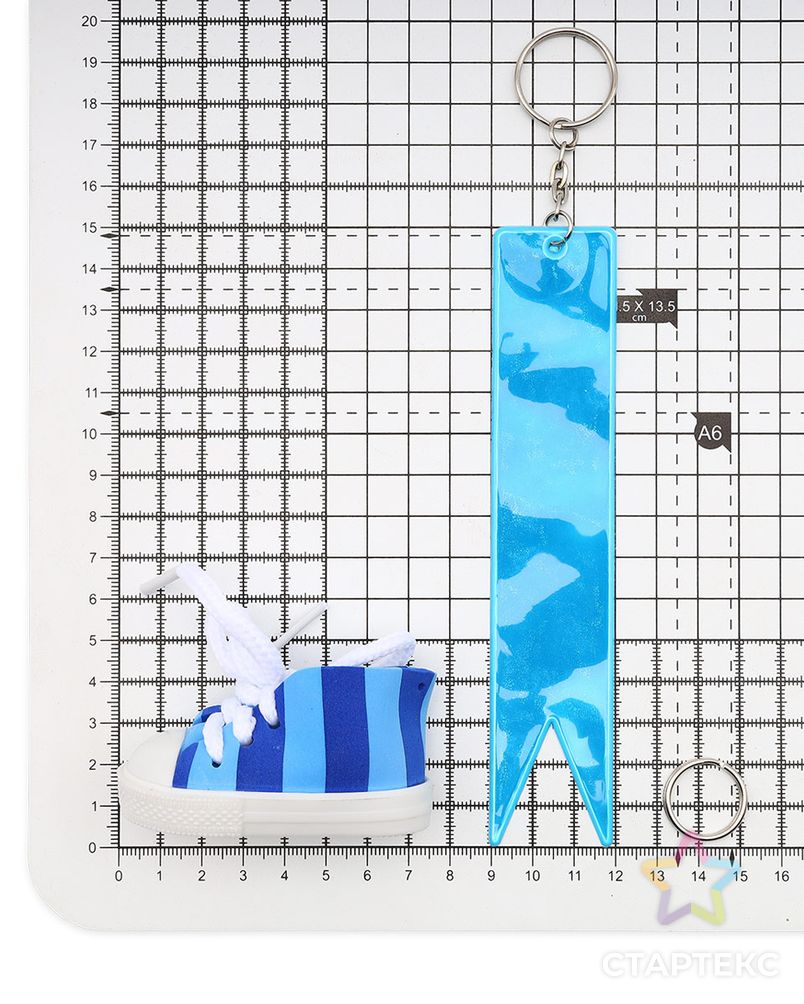 Брелок самосборный Кеды со светоотражающей подвеской 'флажок', сине-голубой арт. АРС-41152-1-АРС0001261694 3