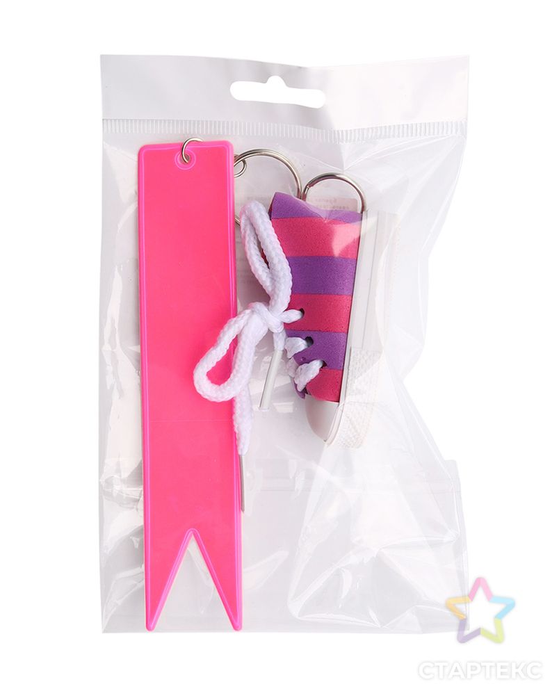 Брелок самосборный Кеды со светоотражающей подвеской 'флажок', фиолетово-розовый арт. АРС-41154-1-АРС0001261696 5