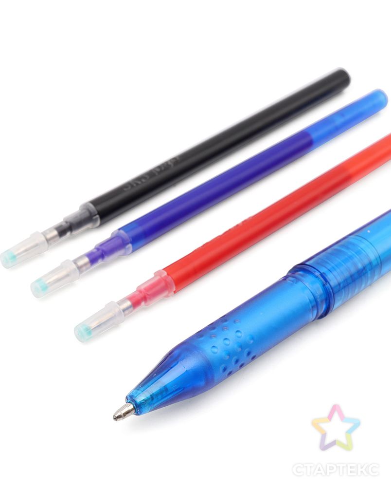 410109 Ручка для ткани термоисчезающая, с набором стержней, цвет белый,розовый,чёрный,синий Hobby&Pro арт. АРС-41785-1-АРС0001260213 2