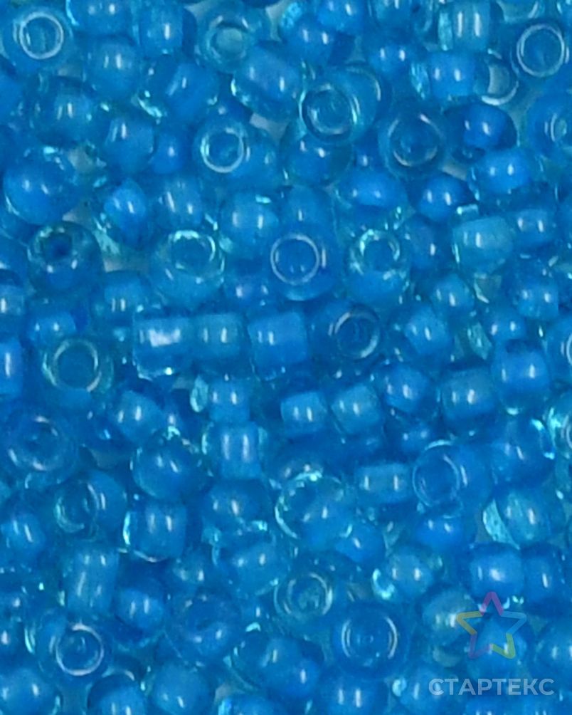 Бисер, (стекло), 11/0, упак./20 гр., Astra&Craft (315 голубой/прозрачный с цветным центром) арт. АРС-41903-1-АРС0001264630 2