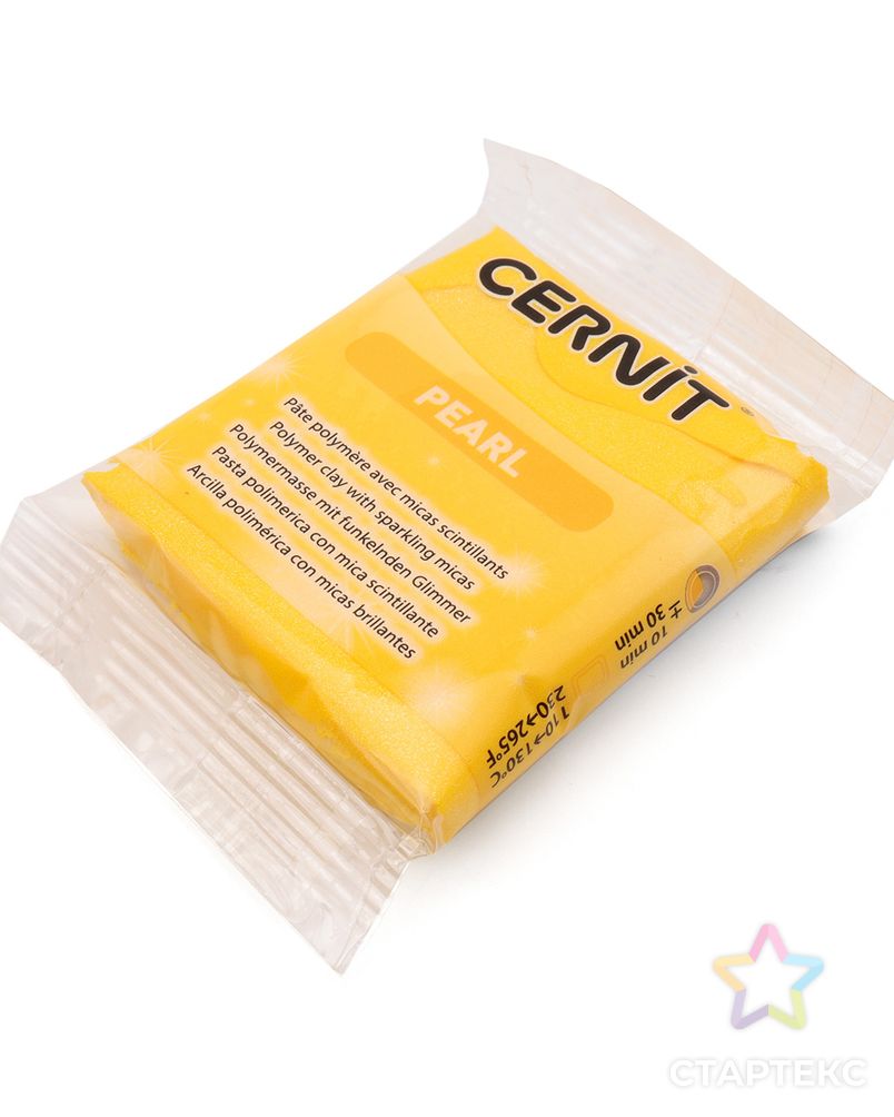 CE0860056 Пластика полимерная запекаемая 'Cernit PEARL' 56 гр (700 желтый) арт. АРС-41950-1-АРС0001272835 2