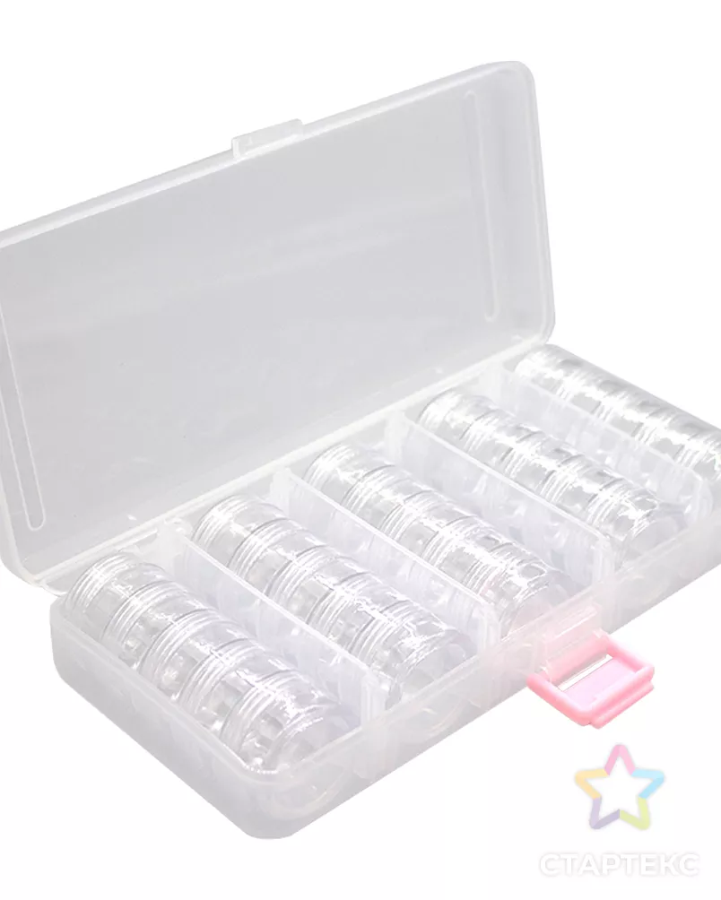 21812 Контейнер для мелочей, 5 секций 18,5*8,5*3,2см Hobby&Pro арт. АРС-42475-1-АРС0001254083 - рис. 3