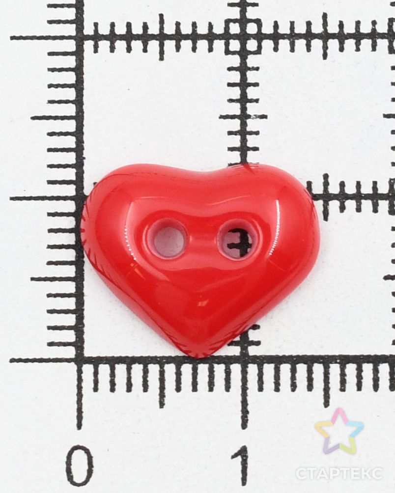 Б30 Пуговица (3.02-1074-15) 'Сердце' (красный) арт. АРС-42770-1-АРС0001275062 2