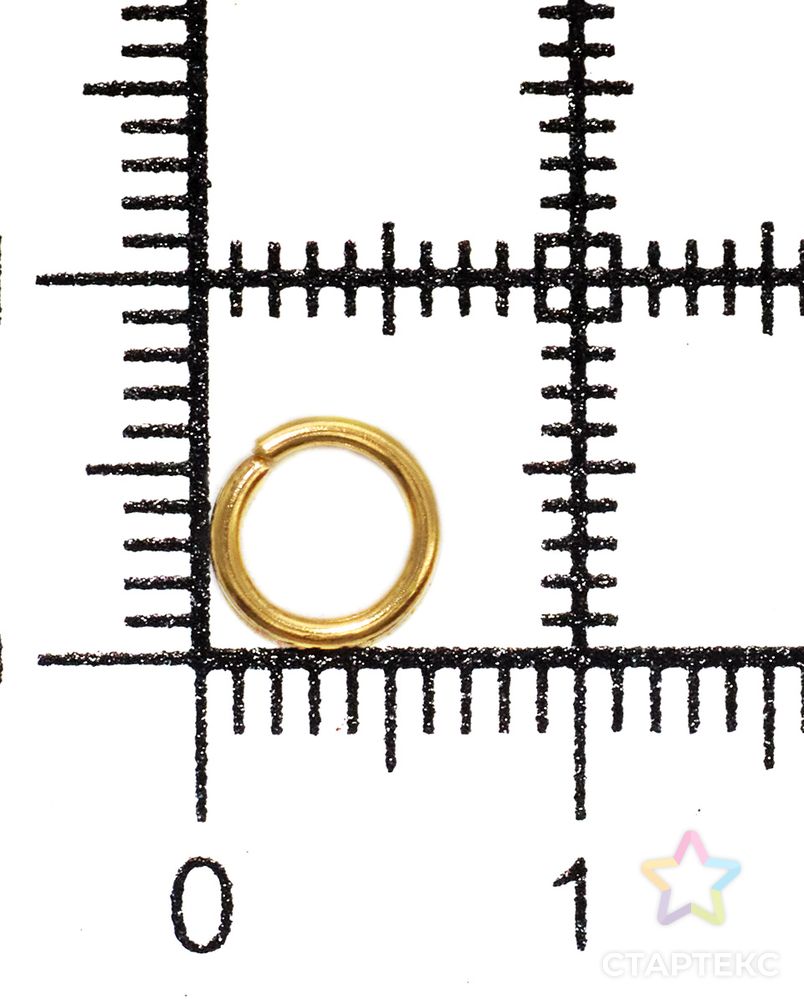 4AR241/242/243 Кольцо соединительное 0,9*6мм, 50шт/упак, Astra&Craft (яркое золото) арт. АРС-43571-1-АРС0001259403 2