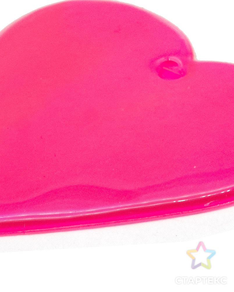 Световозвращатель подвеска 'Сердце', ПВХ, 5,5 см (розовый) арт. АРС-45819-1-АРС0001079555 3