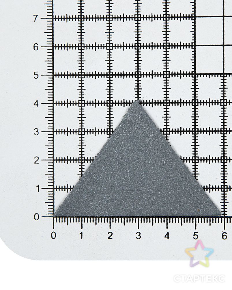202 Термоаппликация из кожи Треугольник сторона 5см, 2шт в уп., 100% кожа (07 серый) арт. АРС-46593-1-АРС0001171802 3