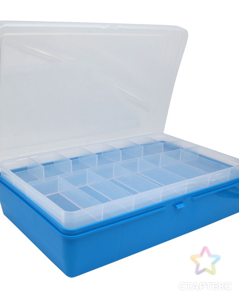 ТИП-2 Коробка, двухъярусная (со съёмной полочкой), 235*150*65 мм. (голубой) арт. АРС-46685-1-АРС0001184605 2