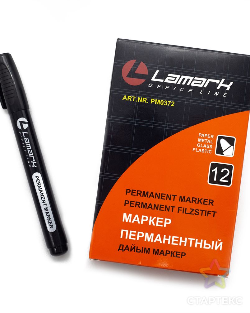 LAMARK372 Маркер-перманент 3-5 мм черный арт. АРС-47225-1-АРС0001224015 4