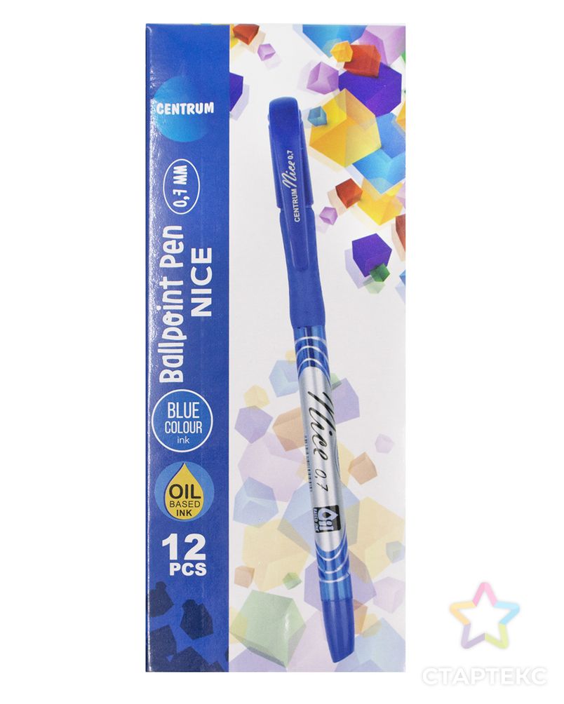 80090 Ручка шариковая синяя 'NICE' 0,7 мм арт. АРС-49056-1-АРС0001264906 5