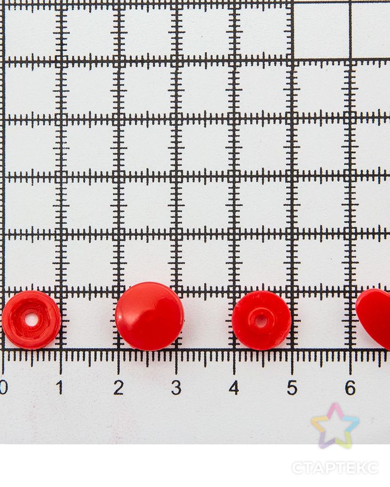 Кнопка трикотажная фигурная 'Сердце' 12,5/10мм пластик (уп.~100шт) NEW STAR (162 красный) арт. АРС-51433-1-АРС0001278492 3