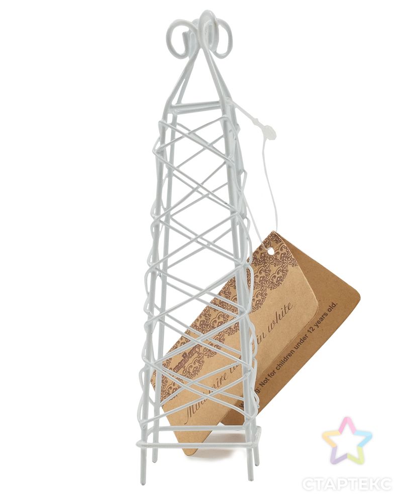 SCB271021 Металлическая мини башенка, белая, 3,5*14 см, ScrapBerry's арт. АРС-51694-1-АРС0001073777 2